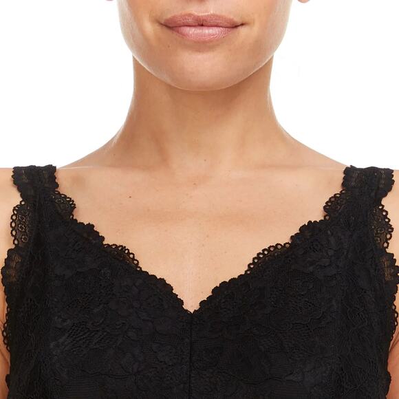 NWT Flora Nikrooz Women's 2-Pack V-Neck Lightweight Soft Lace Trim Chemise - Picture 5 of 9